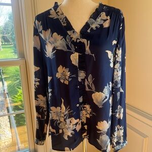 Floral Navy Blouse